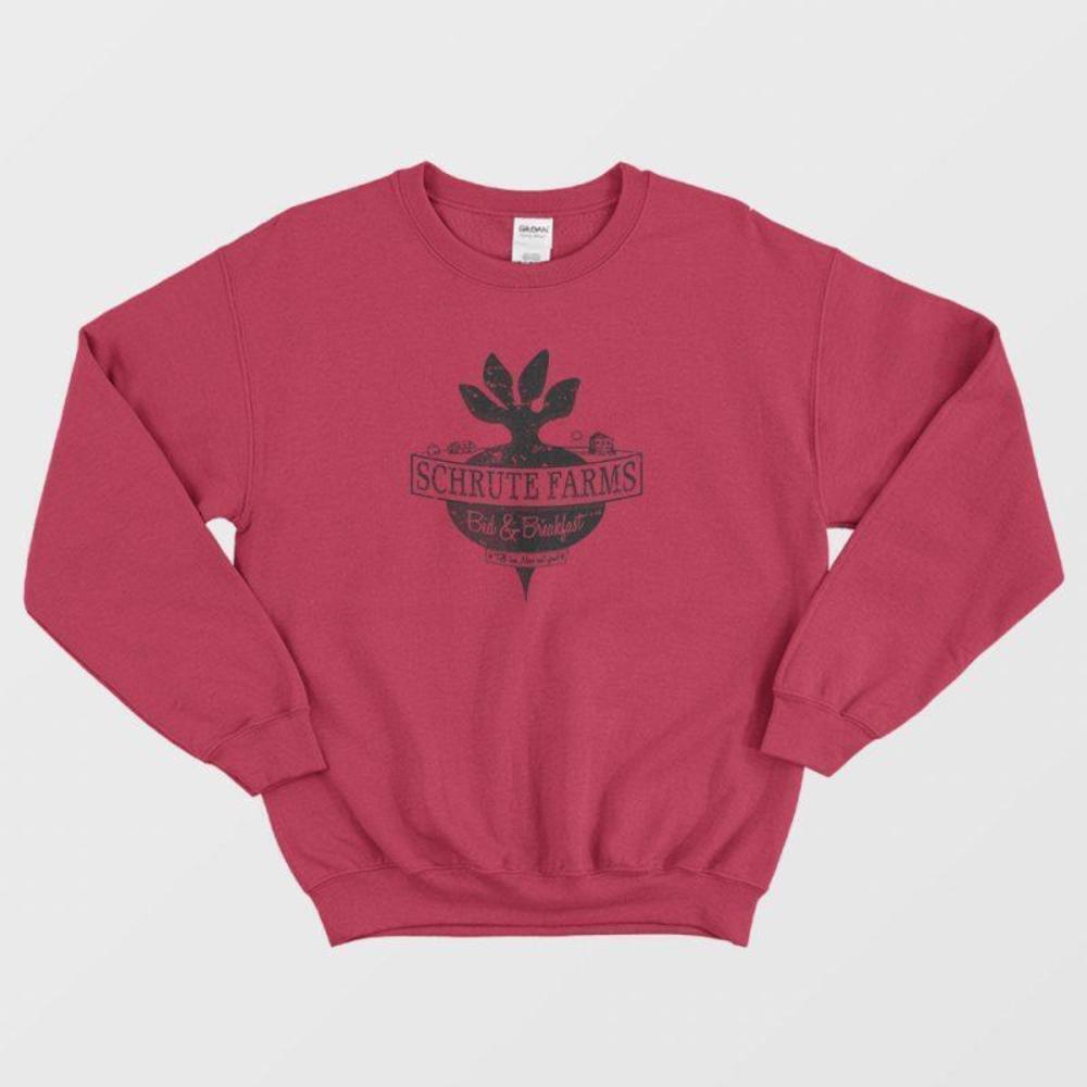 Schrute Farms Bed And Breakfast Funny Office TV Show Graphic Cozy Sweatshirt